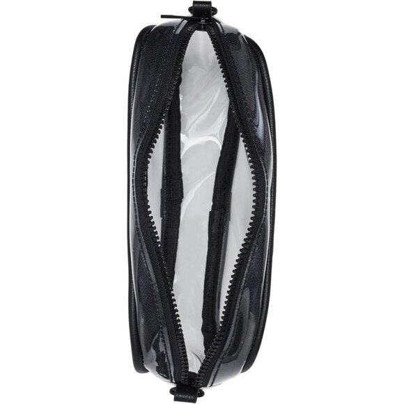 Clear Vinyl Crossbody Bag Womens Adjustable Zipper Stadium Approved Compact - Picture 3 of 4